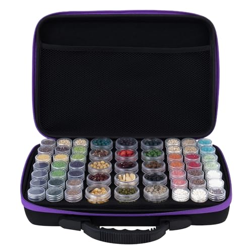 Hperu 60 Slots Seed Storage Organizer, feuchtigkeitsdichtes Samenspeicherbox mit Eva-Einsatz, tragbarer Samenspeicherbehälter mit Griffsamenspeicherbox von Hperu