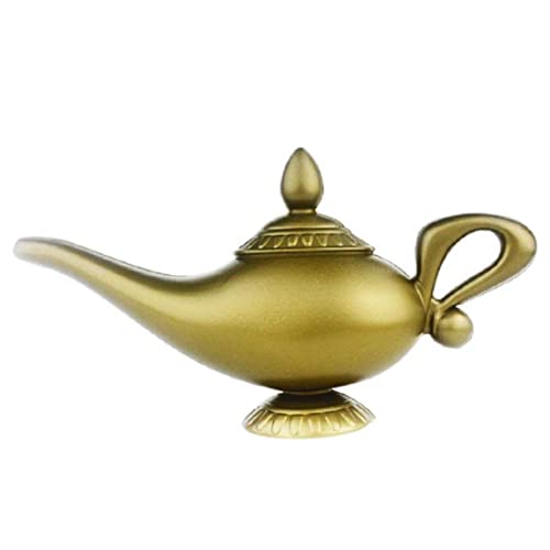 Hperu Aladdin Genie Lampe Vintage Genie Oil Light Wunsch Lichttopf für Halloween -Cosplay -Requisiten Hochzeitstisch Dekoration, Gold Hperu Aladdin Genie Lampe Vintage Genie Oil Light Wunsch Lichttopf für Halloween -Cosplay -Requisiten Hochzeitstisch Dekoration, Gold von Hperu