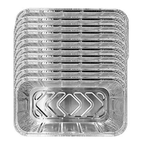 Hperu Aluminiumfolie Tropfpfanne tragbare Einwegfolie -Foil -Lebensmittelbehälter Tabletts Set Küche Kochzubehör zum Backen 10pcs Küche Backtropfenschale von Hperu