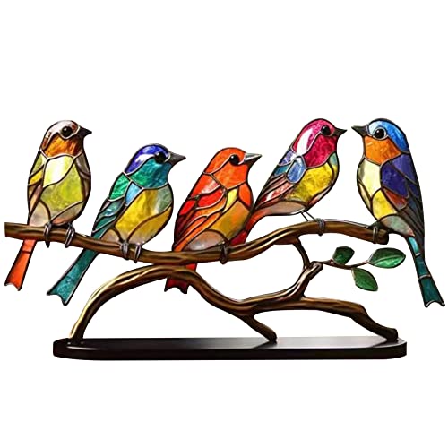 Hperu Home Decor Schreibtisch Dekorationen farbenfrohe 5 Vögel auf einem Zweig Ornamente Acrylvögel Skulptur Ornamente Vögel Statuen Tisch Home Decor Accessoires Hperu Home Decor Schreibtisch Dekorationen farbenfrohe 5 Vögel auf einem Zweig Ornamente Acrylvögel Skulptur Ornamente Vögel Statuen Tisch Home Decor Accessoires von Hperu