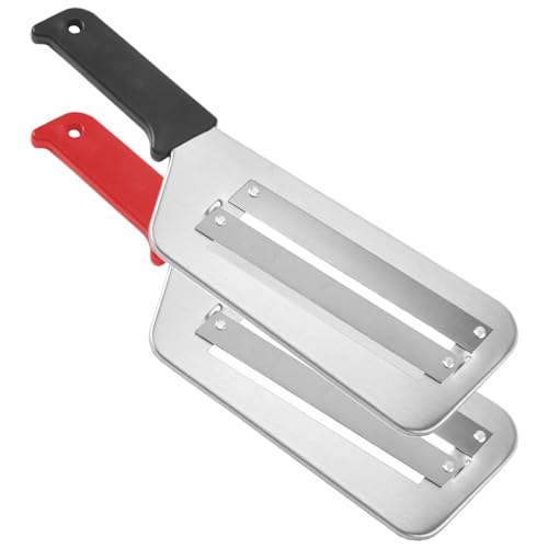 Hperu Kohlschnitzer Shredder, Kohl Shredder 2 Stcs scharfe Edelstahl-Klingenschreiber Shredder Skidsicheres Kohl Slicer Doppelschicht Kohl zerkleinert, schwarz + rot von Hperu