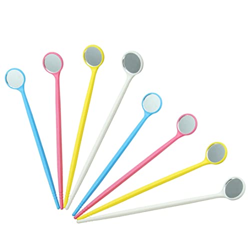 Hperu Mundspiegel, 100pcs Dental Mirror Einweg -Mundspiegel tragbare Zahnwerkzeuge mit Nicht -Schlupfgriff Leichtes Zahnrad -Entfernungsinstrument, Einweg -Zahnspiegel, zufällige Farbe von Hperu