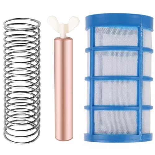 Hperu Pool Ionizer Copper Ersatzkit mit 4.1 x 0.6 Kupferanode, Korb Skimmer und Feder für Solarpool -Ionisator -System von Hperu