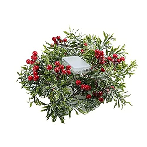 Hperu Weihnachtsgirlande Lichter, 20LED Beeren -Saitenleuchten - 2 m batteriebetriebene Fee (keine Batterie enthalten), Red Berry LED Light von Hperu