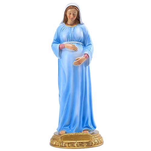 Jungfrau Maria Statue, Mutter Maria Statue, lebensechte Schwangere Mutter Maria Statue, Harz Mary Statue, stehende gesegnete Mutterstatuen, Jesus Statue (8.4) von Hperu