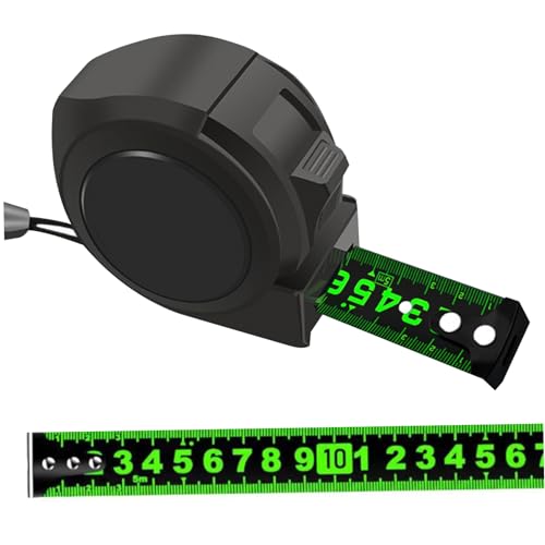 Maßnahmenmessung 5 Meter Messband 5 m 16 Fuß Fluoreszenzstahl-Maßband Messung Präzisionsmessband Selbstverschließungsklebeband Messungen für heimische, industrielle Verwendung von Hperu
