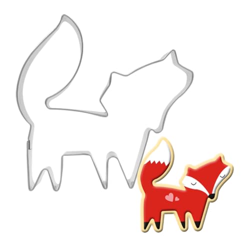 Metallkekse Form Fuchs Keks süße tierische Keksformen Edelstahl Fondant Kuchenform Backwerkzeug von Hperu