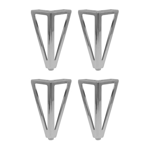 Metallmöbel Füße Dreieckschrank Beine Ersatz Füße für Tischsofa 4pcs Silbermöbel Hardware von Hperu