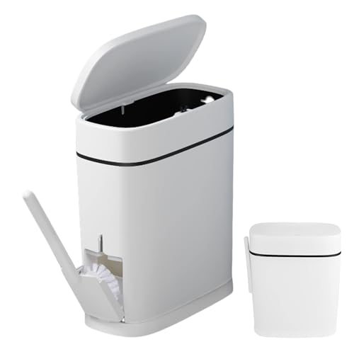 Mülleimer Badezimmerbehälter mit Toilettenbürste Halter von Hperu