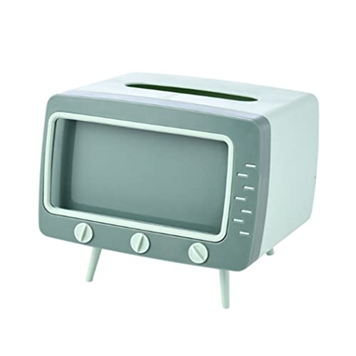 Hperu Multifunktionales Gewebebox 2 in 1 TV -Gewebe -Box -Desktop -Telefonhalter Multifunktional Desktop Dekoration Servietten -Gewebe -Telefonhalter von Hperu