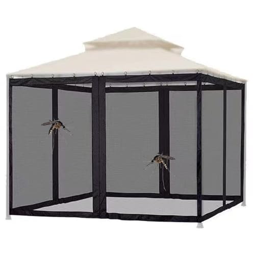 Pavillon Mosquito Netting 11.8x11.8x7.5ft, einziehbare Faltschilddiener mit Reißverpal für Veranda Camping Terrasse, schwarz, Pavillon -Bildschirm Pavillon Mosquito Netting 11.8x11.8x7.5ft, einziehbare Faltschilddiener mit Reißverpal für Veranda Camping Terrasse, schwarz, Pavillon -Bildschirm von Hperu