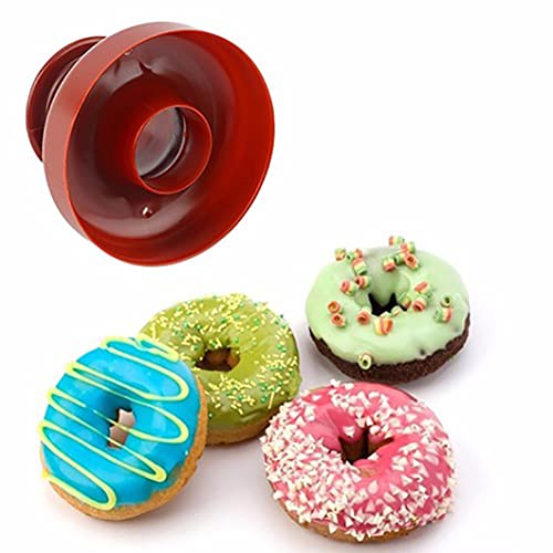 Silikon-Donut-Formen zum Backen, 1 Stück, Kunststoff-Donut-Backform, antihaftbeschichtet, Desserts-Maker-Form, sicherer Donut-Schneider, Brotschneider, Donut-Form zum Backen, Donut-Form zum Backen von Hperu