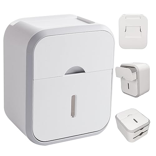 Toilettenpapierhalter Selbstkleber wasserdichtes Toilettenpapierwand Wandmontage Toilettenrollenhalter mit Schubladen kein Bohrpapierhandtuchspender für Badezimmer Toilettenrollenpapier von Hperu