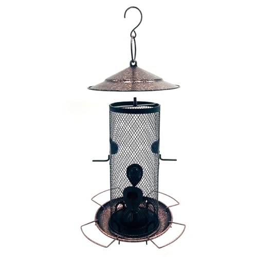 Vogelfutterhäuschen hängende Eichhörnchen -Proof -Vogelfutterhäuschen mit abnehmbarem Deckel und dichter Maschenvogelfutterstation mit Entwässerungslöchern für Fenster Garten Dekor Vogelhäuschen Vogelfutterhäuschen hängende Eichhörnchen -Proof -Vogelfutterhäuschen mit abnehmbarem Deckel und dichter Maschenvogelfutterstation mit Entwässerungslöchern für Fenster Garten Dekor Vogelhäuschen von Hperu