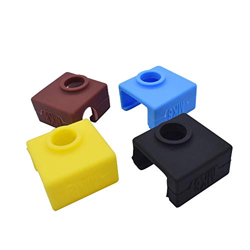 3D-Drucker MK8 Silikonsocken Blockheizung Silikon-Isolierung Abdeckung für Replicator Anet A6 A8 i3 MK7 MK8 MK9, 1 Pack Random, 1 von Hpybest