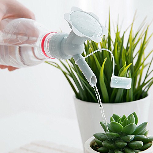 Hpybest Mini-Wasserkanister mit Blumenmotiv, 2 in 1, Kunststoff, für Blumenwasser, Flasche, Gießkanne, Sprinkler, Duschkopf von Hpybest