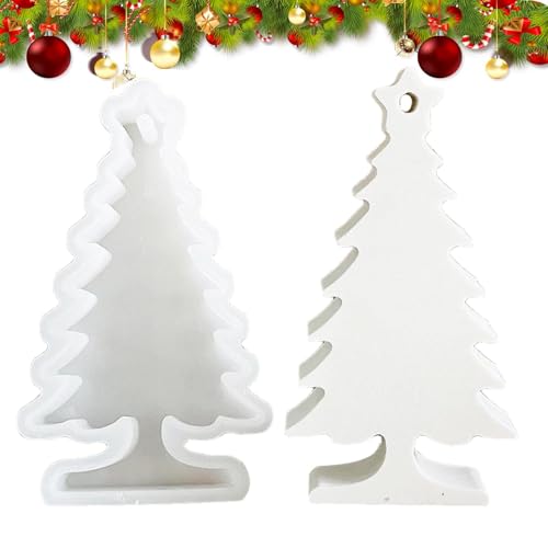 Hqunjikp Weihnachtsbaum-Form – Harz-Baum-Silikon-Kerzenhalter-Form – Kiefernbaum-Ornament, wiederverwendbare Kerzenstab-Form für Heimdekoration, handgefertigte Aromatherapie-Kerze Hqunjikp Weihnachtsbaum-Form – Harz-Baum-Silikon-Kerzenhalter-Form – Kiefernbaum-Ornament, wiederverwendbare Kerzenstab-Form für Heimdekoration, handgefertigte Aromatherapie-Kerze von Hqunjikp