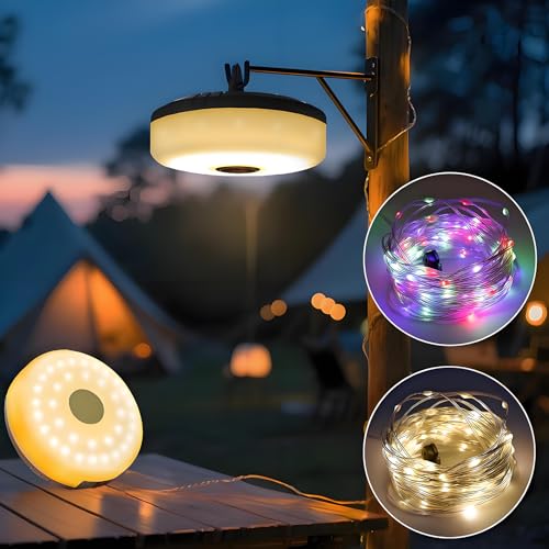 Hqynss Wasserdichte Camping Lichterkette Aufrollbar mit RGB & Warmweiß – IPX4, USB-C Aufladbar, 2000mAh Powerbank-Funktion, Magnetisch ,10m(Militärgrün) Hqynss Wasserdichte Camping Lichterkette Aufrollbar mit RGB & Warmweiß – IPX4, USB-C Aufladbar, 2000mAh Powerbank-Funktion, Magnetisch ,10m(Militärgrün) von Hqynss