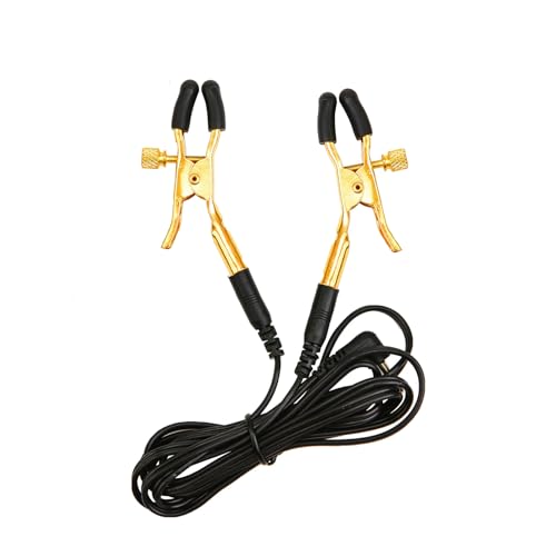 Electro Shock Sex Edelstahl Nippelklemmen Brust Flirten Spielzeug Nippel Clip Elektrosex Schamlippen Clips Frauen Klitoris Clip Erotik Brustwarzen Bondage Sexspielzeug Für Frauen Männer Paare, Gold Electro Shock Sex Edelstahl Nippelklemmen Brust Flirten Spielzeug Nippel Clip Elektrosex Schamlippen Clips Frauen Klitoris Clip Erotik Brustwarzen Bondage Sexspielzeug Für Frauen Männer Paare, Gold von Hrekssi