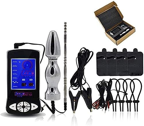 Hrekssi E-Stim Reizstromgerät Set Dilator Nippelklemmen Anal/vaginal Plug Penisring Kabel Elektroden Pads Elektro Schock Host Elektrosex Elektrostimulation SM Sexspielzeug für Frauen Männer Paare Hrekssi E-Stim Reizstromgerät Set Dilator Nippelklemmen Anal/vaginal Plug Penisring Kabel Elektroden Pads Elektro Schock Host Elektrosex Elektrostimulation SM Sexspielzeug für Frauen Männer Paare von Hrekssi