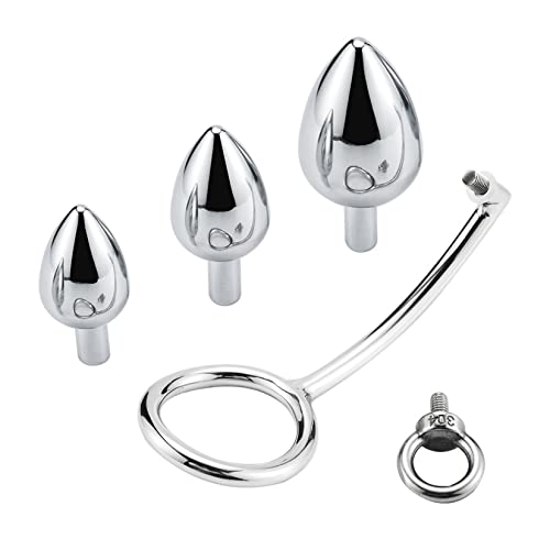 Hrekssi Edelstahl Analhaken Anal Hook Mit 3 Anal Plug Butt Plug Set, Hodenring Hakenring Mit Buttplug Für Männer, Metall Anal Haken Anal Plug Cock Ring Hodenstrecker Sexspielzeug Für Männer,Ring50mm Hrekssi Edelstahl Analhaken Anal Hook Mit 3 Anal Plug Butt Plug Set, Hodenring Hakenring Mit Buttplug Für Männer, Metall Anal Haken Anal Plug Cock Ring Hodenstrecker Sexspielzeug Für Männer,Ring50mm von Hrekssi