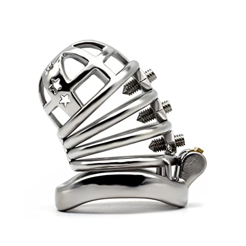 Hrekssi Edelstahl Peniskäfig Cbt Keuschheitsgürtel Mann Extrem Chastity Cage Mit Spikes Und Dornen Cock Cage Bondage Sm Erotik Ball Torture Male Chastity Device Sex Sexspielzeug Männer,50mm, Bogenring Hrekssi Edelstahl Peniskäfig Cbt Keuschheitsgürtel Mann Extrem Chastity Cage Mit Spikes Und Dornen Cock Cage Bondage Sm Erotik Ball Torture Male Chastity Device Sex Sexspielzeug Männer,50mm, Bogenring von Hrekssi