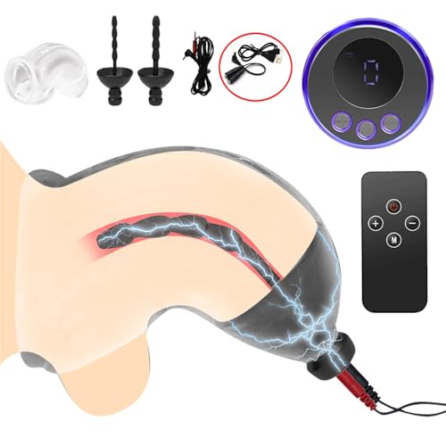 Hrekssi Elektro Shock Silikon Peniskäfig mit Harnröhren Dilatator,Sexuelle Elektrostimulation Chastity Cage Male, Keuschheitskäfig Herren Estim Sex Spielzeug für die Männer extrem Hrekssi Elektro Shock Silikon Peniskäfig mit Harnröhren Dilatator,Sexuelle Elektrostimulation Chastity Cage Male, Keuschheitskäfig Herren Estim Sex Spielzeug für die Männer extrem von Hrekssi