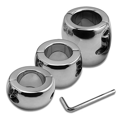 Hrekssi Metall Cockringe Hodenstrecker Magnetisch Schwer Hodengewicht Edelstahl Penisring/Hodenringe Ballstretcher zur Verzögerung Ejakulation SM Extrem Bondage Sexspielzeug für Männer,40mm, Schraube Hrekssi Metall Cockringe Hodenstrecker Magnetisch Schwer Hodengewicht Edelstahl Penisring/Hodenringe Ballstretcher zur Verzögerung Ejakulation SM Extrem Bondage Sexspielzeug für Männer,40mm, Schraube von Hrekssi