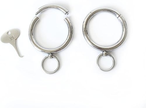 Hrekssi Metall-Knöchel-Handgelenk-Manschette, abschließbar, Edelstahl-Knöchel-Rückhaltesystem, O-Ring, Fetisch, erotisches Sexspielzeug für Paare (Size : Frauen 7.3cm) von Hrekssi
