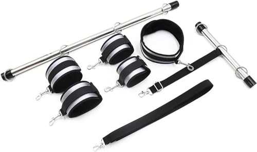 Metall Spreizstange mit Hand Fussfesseln SM Sexspielzeug mit Verstellbare Handschellen Arm Fesselgurt und Stange Fesselstange Bondage-set Fetisch Beinspreizer Sklavenspiele für Erwachsene,set,Black Metall Spreizstange mit Hand Fussfesseln SM Sexspielzeug mit Verstellbare Handschellen Arm Fesselgurt und Stange Fesselstange Bondage-set Fetisch Beinspreizer Sklavenspiele für Erwachsene,set,Black von Hrekssi