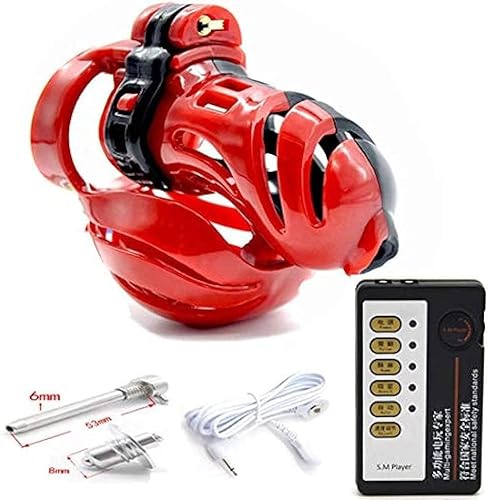 Sexual Electrostimulation SM Bondage Cage/Cock Cage/Chastity Cage For Men SM Bondage Electric Shock E-Stim Sex Chastity Belt Slave Bdsms Extrem Folter Sexspielzeug FüR Paare ( Color : Ring 45 Mm ) von Hrekssi