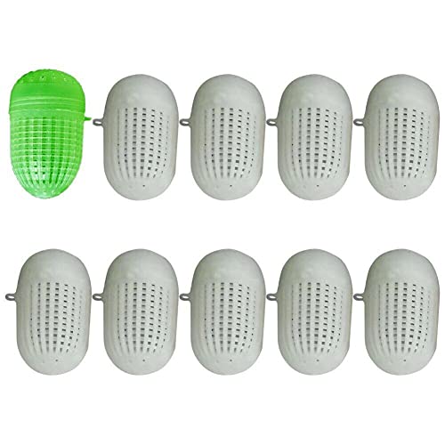 Hrippy 10pcs Plastikfischereifutterhalter Köder Luminöser Fischerköder Falle Käfig Korb Anziehen Fischgarnel Hrippy 10pcs Plastikfischereifutterhalter Köder Luminöser Fischerköder Falle Käfig Korb Anziehen Fischgarnel von Hrippy