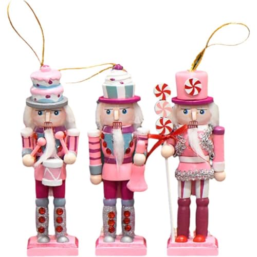 Hrippy 3 Stück Weihnachts-nussknacker-Ornamente, Mini-nussknacker-hängedekoration, Nussknacker-soldatenfiguren Für Die Weihnachtsfeiertage von Hrippy