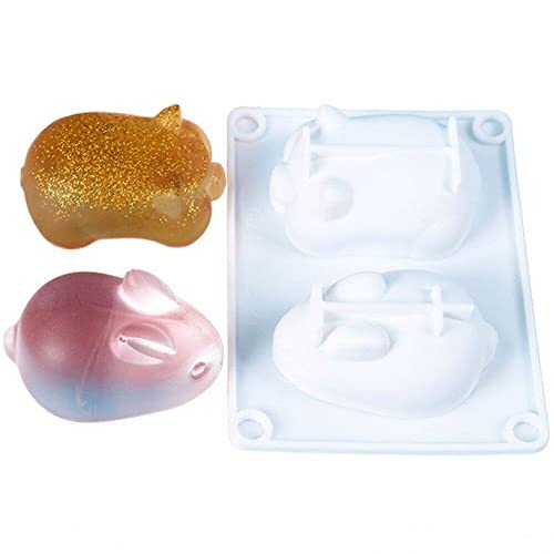 Hrippy 3D Kaninchen Schwein Form Silikon Form DIY Niedlichen Tier Backformen Handgemachte Handwerk Kuchen Werkzeug Der Kuchen Liefert für Hause Decor von Hrippy