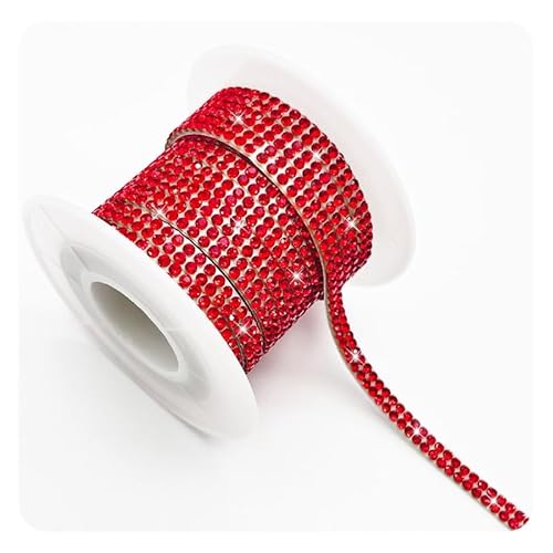 Hrlace 1 Rollen Selbstklebende Strassband Kristall Strass Bling Glitzersteine Selbstklebend DIY Diamant Band Deko Aufkleber mit 2mm Strass für Kunst Handwerk, Auto Handy Dekoration Rot Hrlace 1 Rollen Selbstklebende Strassband Kristall Strass Bling Glitzersteine Selbstklebend DIY Diamant Band Deko Aufkleber mit 2mm Strass für Kunst Handwerk, Auto Handy Dekoration Rot von Hrlace