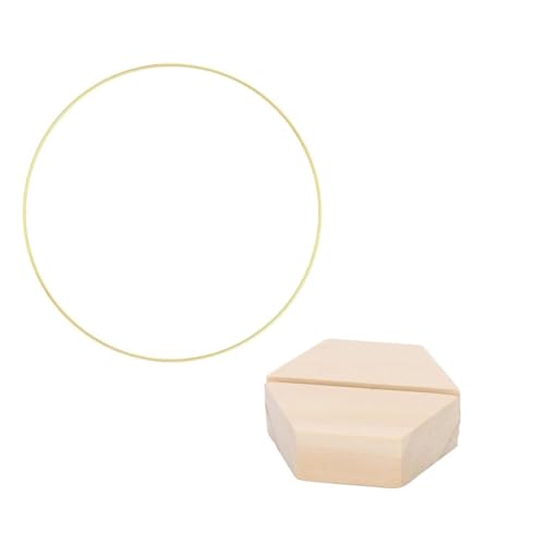 Hrlace 1 Stück 30 cm Metallringe Blumenreifen Gold Metallring mit Fuß zum Basteln Deko Metallring für DIY Blumen Makramee Hochzeits Party Tisch Dekorationen Wandhängende Handwerke Gold von Hrlace