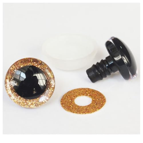 Hrlace 5 Paaren 9-40mm Sicherheitsauge für Häkeltiere Groß Glitzer Sicherheitsaugen für Amigurumi Chromatisch Kunststoff Knopfaugen mit Unterlegscheiben für Puppe Plüschtier Teddyaugen Gold 30mm Hrlace 5 Paaren 9-40mm Sicherheitsauge für Häkeltiere Groß Glitzer Sicherheitsaugen für Amigurumi Chromatisch Kunststoff Knopfaugen mit Unterlegscheiben für Puppe Plüschtier Teddyaugen Gold 30mm von Hrlace
