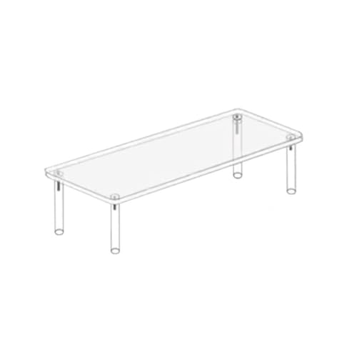 Hrlace Acryl Riser Display Regal Ständer Transparent Acryl-Display-Ständer Tischplatte Organizer große Erhöhungen für Figuren Schmuck Nagellack Kosmetik Kunsthandwerk Cupcake Buffets 30cm Einlagig von Hrlace