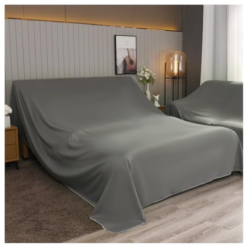 Hrlace Staubschutztuch für Möbel Staubtuch Sofabezug Polyestergewebe Möbel Staubtuch Abdeckung Staubdichte Große Möbelabdeckung für Möbel Sofa Bett Aufbewahrungsabdeckun dunkelgrau 1.2x2m von Hrlace