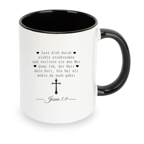 Christliche Geschenke Tasse Bibelvers Konfirmation Geschenk Mädchen Tassen Spirituelle Geschenke Mutmacher Geschenk Dankeschön Geschenke Firmung Geschenk Motivationsgeschenke (Schwarz) von Hroanc