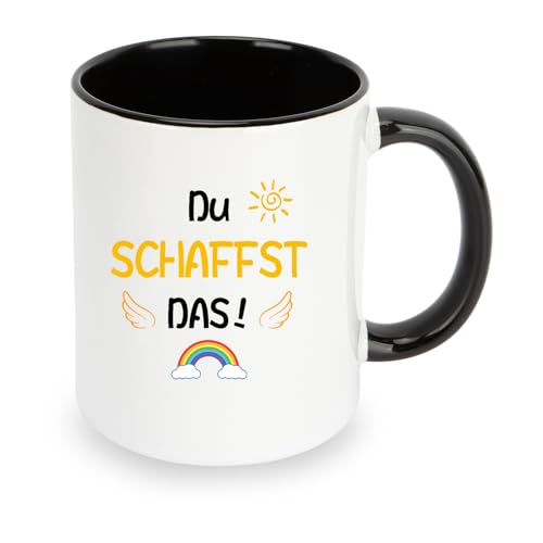 Mutmacher Geschenk Tasse Motivationsgeschenke Du Schaffst Das Geschenk Für Männer Frauen Positive Geschenke Wichtelgeschenke Für Kollegen Geburtstagsgeschenk Für Frauen (Schwarz) von Hroanc