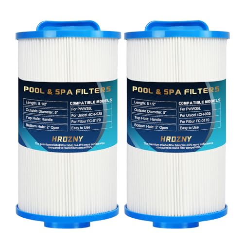PWW35L Whirlpool-Filter, Ersatz kompatibel mit Unicel 4CH-935, 817-4035, SD-01235, FC-0170, 35 m² Spa-Filter, 2 Stück PWW35L Whirlpool-Filter, Ersatz kompatibel mit Unicel 4CH-935, 817-4035, SD-01235, FC-0170, 35 m² Spa-Filter, 2 Stück von Hrozny