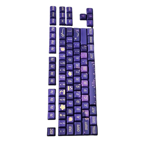 Hrtyvhin 127 Taste Lavendel Tastatur Färber Sublimationschlüsselcap Set Für Mechanische Tastaturen Für Zollabrechnungen von Hrtyvhin
