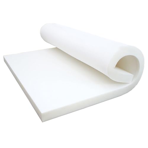 Hruile Feste Schaumstoffplatte, auf jede Größe zuschneidbar, hochdichter Schaumstoff, Stuhl-Schaumstoffpolsterung, Ersatzkissen, dicker Schaumstoff für Wohnaccessoires, Zubehör (dick 10 cm, 100 x 40 Hruile Feste Schaumstoffplatte, auf jede Größe zuschneidbar, hochdichter Schaumstoff, Stuhl-Schaumstoffpolsterung, Ersatzkissen, dicker Schaumstoff für Wohnaccessoires, Zubehör (dick 10 cm, 100 x 40 von Hruile