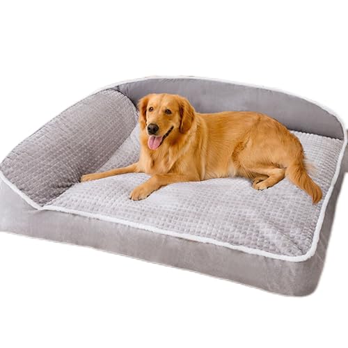Hruile Großes orthopädisches Hundesofa, beruhigendes Anti-Angst-Haustierbett, Kissen mit Nackenrolle, bequeme, warme, flauschige Matratze mit rutschfester Unterseite und waschbarem Bezug (80 x 60 x 23 Hruile Großes orthopädisches Hundesofa, beruhigendes Anti-Angst-Haustierbett, Kissen mit Nackenrolle, bequeme, warme, flauschige Matratze mit rutschfester Unterseite und waschbarem Bezug (80 x 60 x 23 von Hruile
