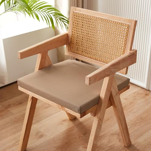 Hruile Wasserdichte Sitzpolster für Esszimmerstühle, Outdoor-Esszimmerstühle, waschbar, Stuhlkissen mit Reißverschluss für Garten, Terrasse, Sitzkissen mit abnehmbarem Bezug, 40 x 40 x 4 cm, von Hruile