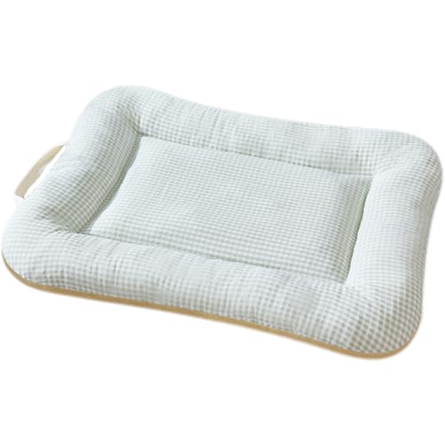 Komfort-Hundebett, tragbare Haustiermatratze, Matte mit Griff, beruhigendes, atmungsaktives Welpenbett, Kissen mit rutschfester Unterseite, Verwendung für Auto, Reise, Käfig, Zwinger (75 x 67 x 5 cm Komfort-Hundebett, tragbare Haustiermatratze, Matte mit Griff, beruhigendes, atmungsaktives Welpenbett, Kissen mit rutschfester Unterseite, Verwendung für Auto, Reise, Käfig, Zwinger (75 x 67 x 5 cm von Hruile