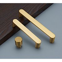 Messing Knäufe Gebürstet Möbelbeschläge Türgriffe Reines Kupfer Möbelgriffe Küchenschrank Griffe von Hryxhardware