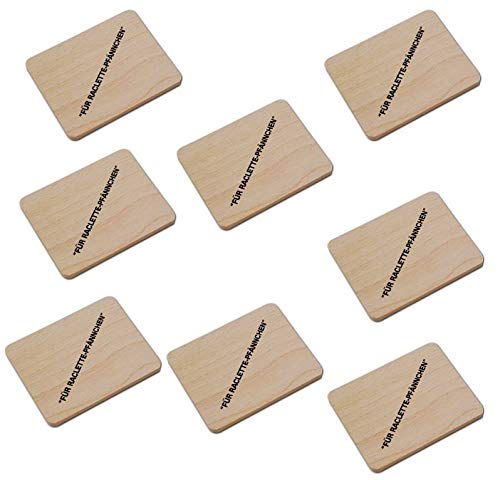 8 x Raclettebrettchen Buche Brettchen von Hs24store