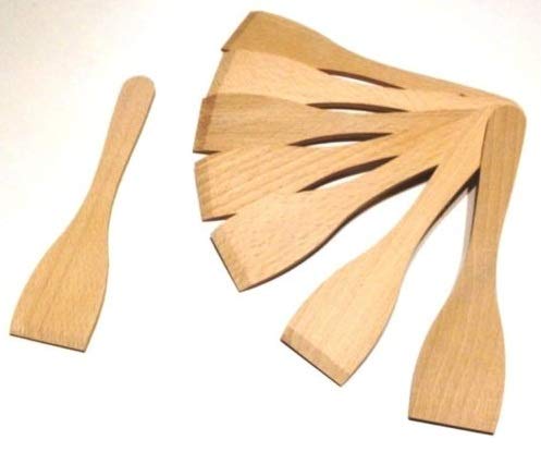 Hs24store 8 x Raclette Schieber Wender Raclettespachtel Schaber aus Buche Holz von Hs24store